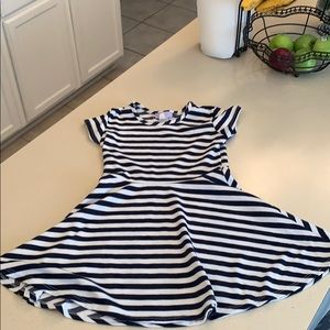Navy and white striped dress. Smoke free home!